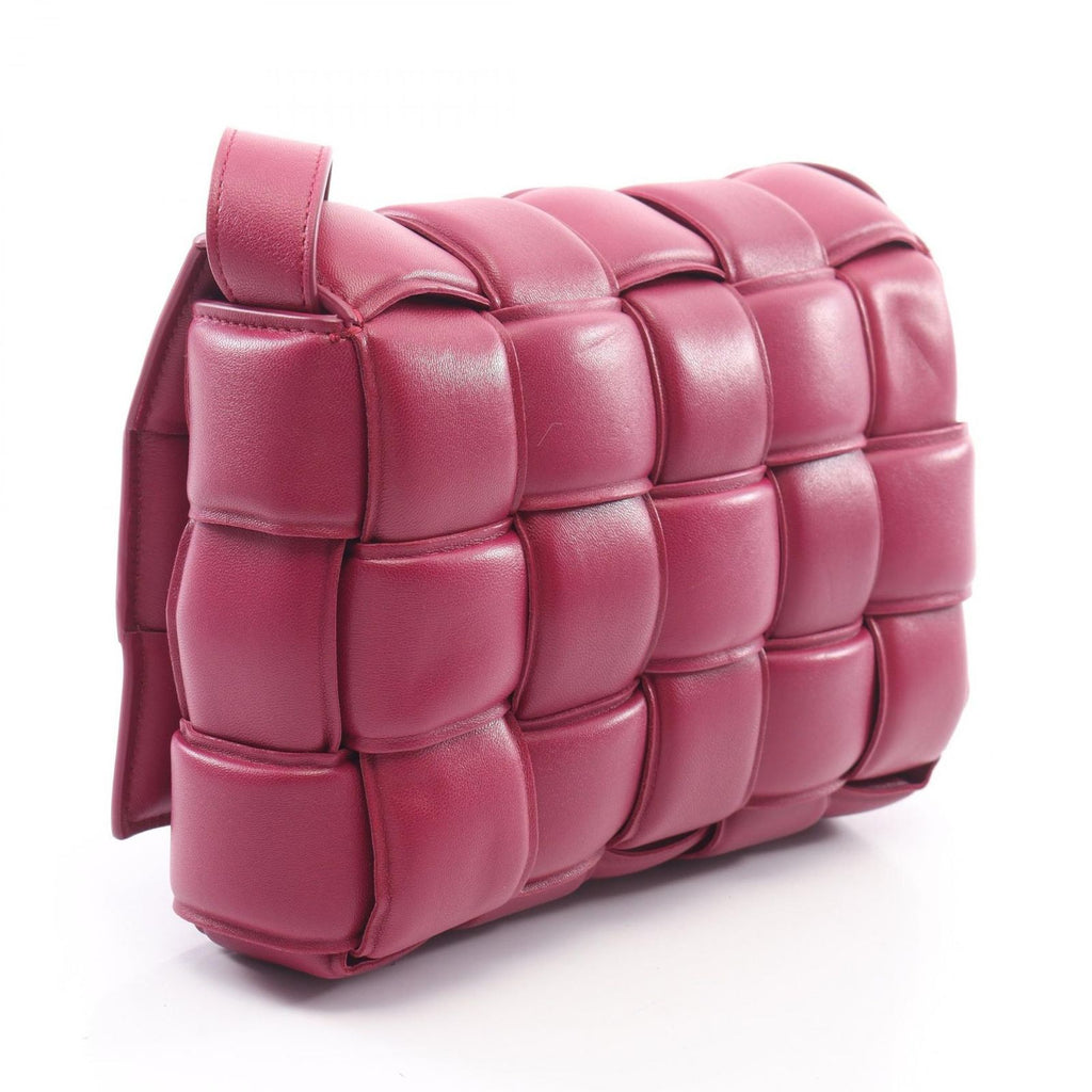 Bottega Veneta Shoulder Bag Padded Cassette Intrecciato Purple Leather — view 2