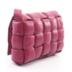 Bottega Veneta Shoulder Bag Padded Cassette Intrecciato Purple Leather — view 2