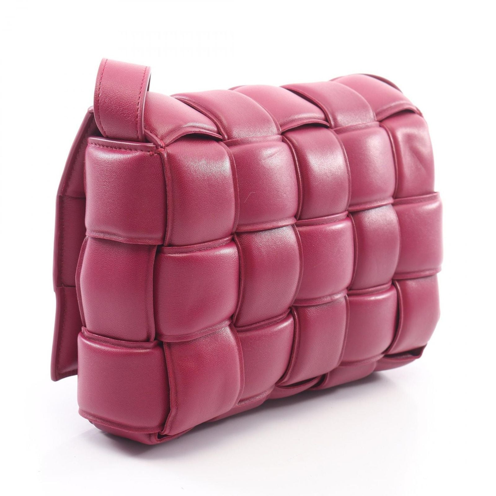 Bottega Veneta Shoulder Bag Padded Cassette Intrecciato Purple Leather — view 2