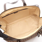 Celine Shoulder Bag C Macadam Dark Brown Ivory Canvas Leather C Mini — view 3