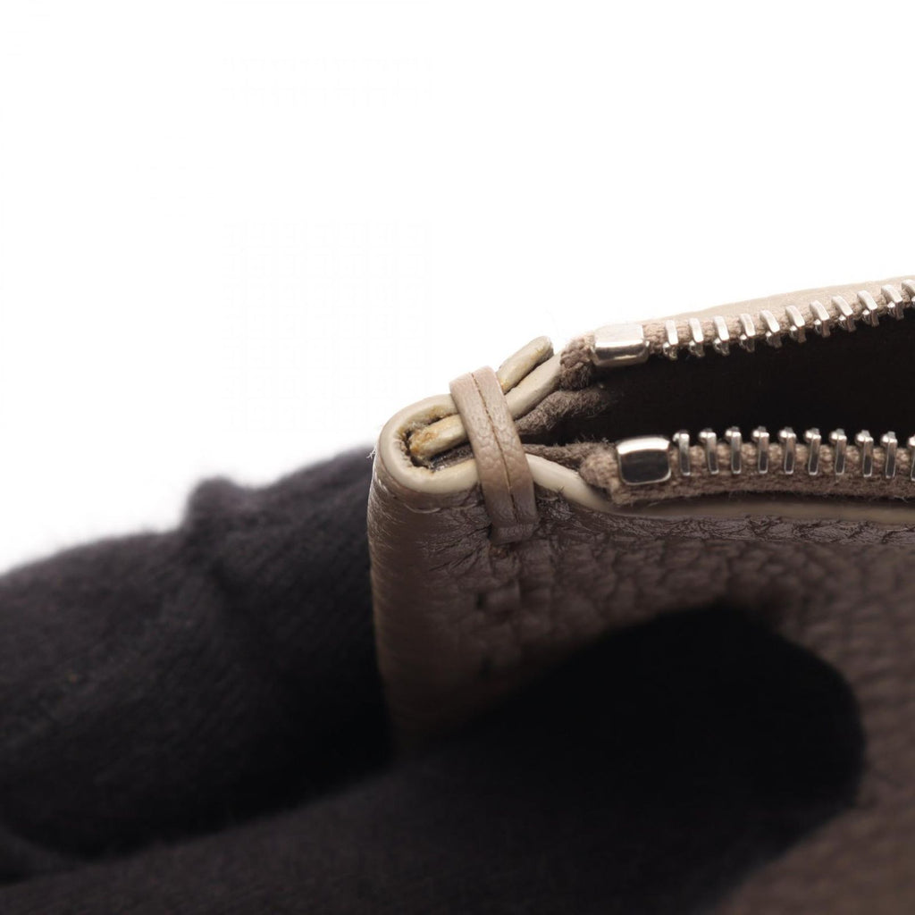 Fendi Clutch Selleria with Hand Strap Gray Leather Flat Pouch — view 7