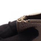 Fendi Clutch Selleria with Hand Strap Gray Leather Flat Pouch — view 7