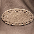 Fendi Clutch Selleria with Hand Strap Gray Leather Flat Pouch — view 4