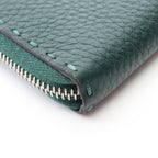 Fendi Round Length Wallet Selleria Green Leather — view 7