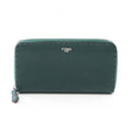 Fendi Round Length Wallet Selleria Green Leather