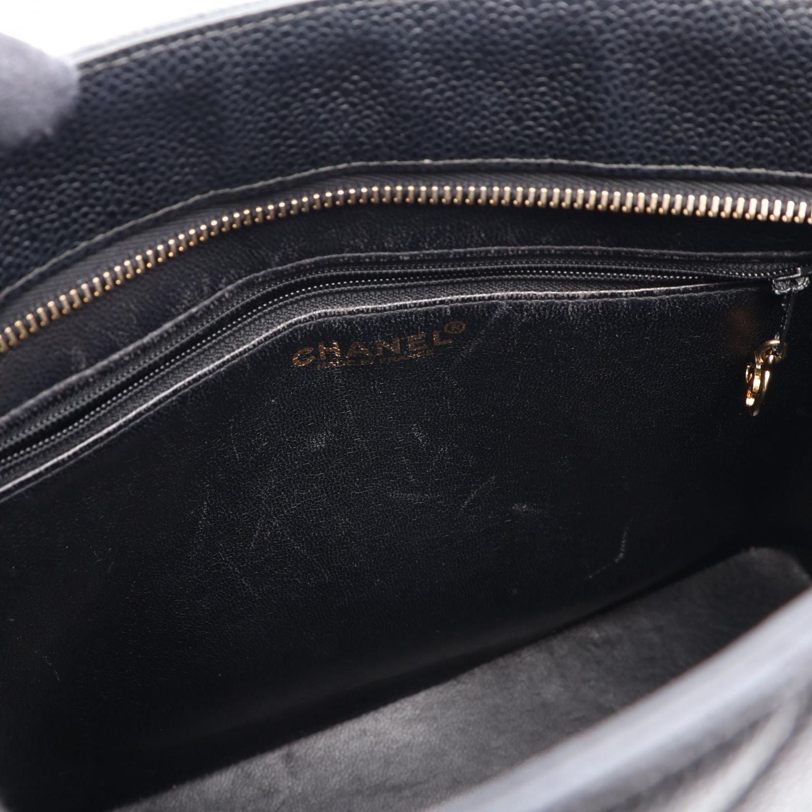 Chanel Tote Bag Reissue Black Caviar Leather — view 6