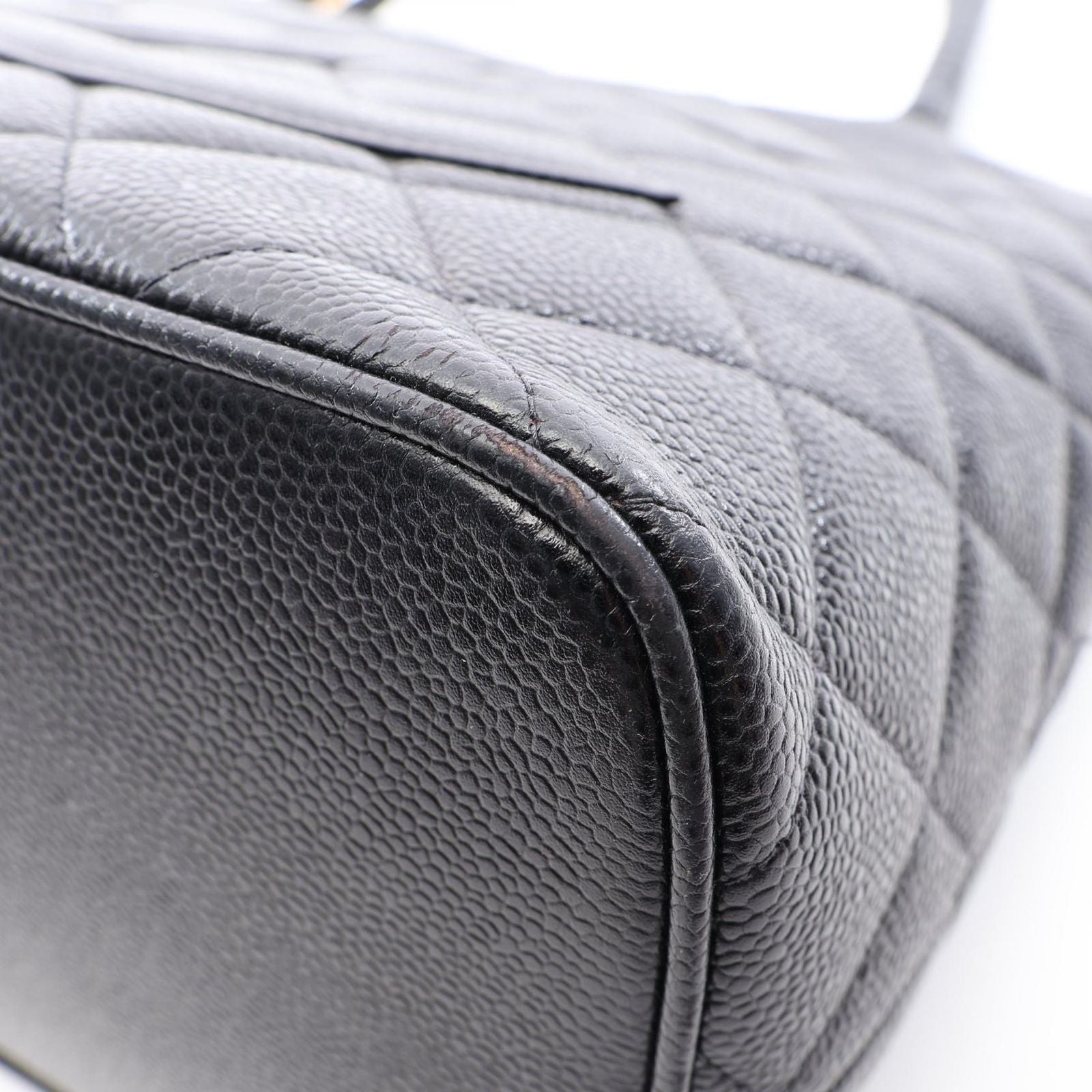 Chanel Tote Bag Reissue Black Caviar Leather — view 8