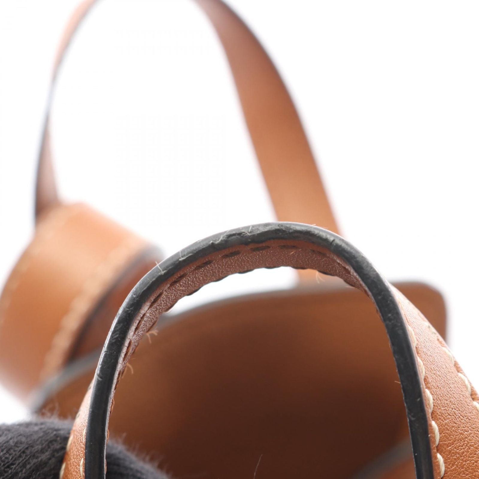 Loewe Handbag Hammock Drawstring Bag Mini 2-Way Brown Leather — view 6