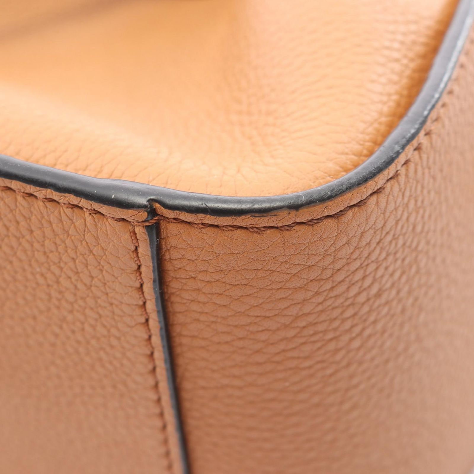 Loewe Handbag Hammock Drawstring Bag Mini 2-Way Brown Leather — view 5