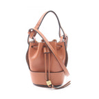 Loewe Shoulder Bag Balloon Nano 2-Way Brown Leather