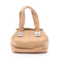 Chanel Choco Bar Beige Caviar Leather Handbag