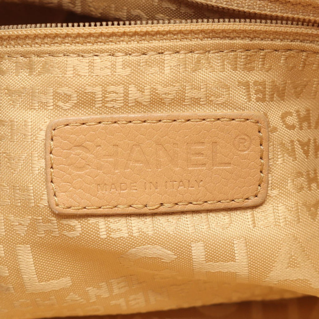 Chanel Choco Bar Beige Caviar Leather Handbag — view 4