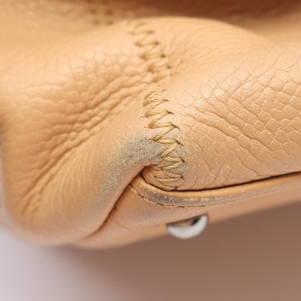 Chanel Choco Bar Beige Caviar Leather Handbag — view 6