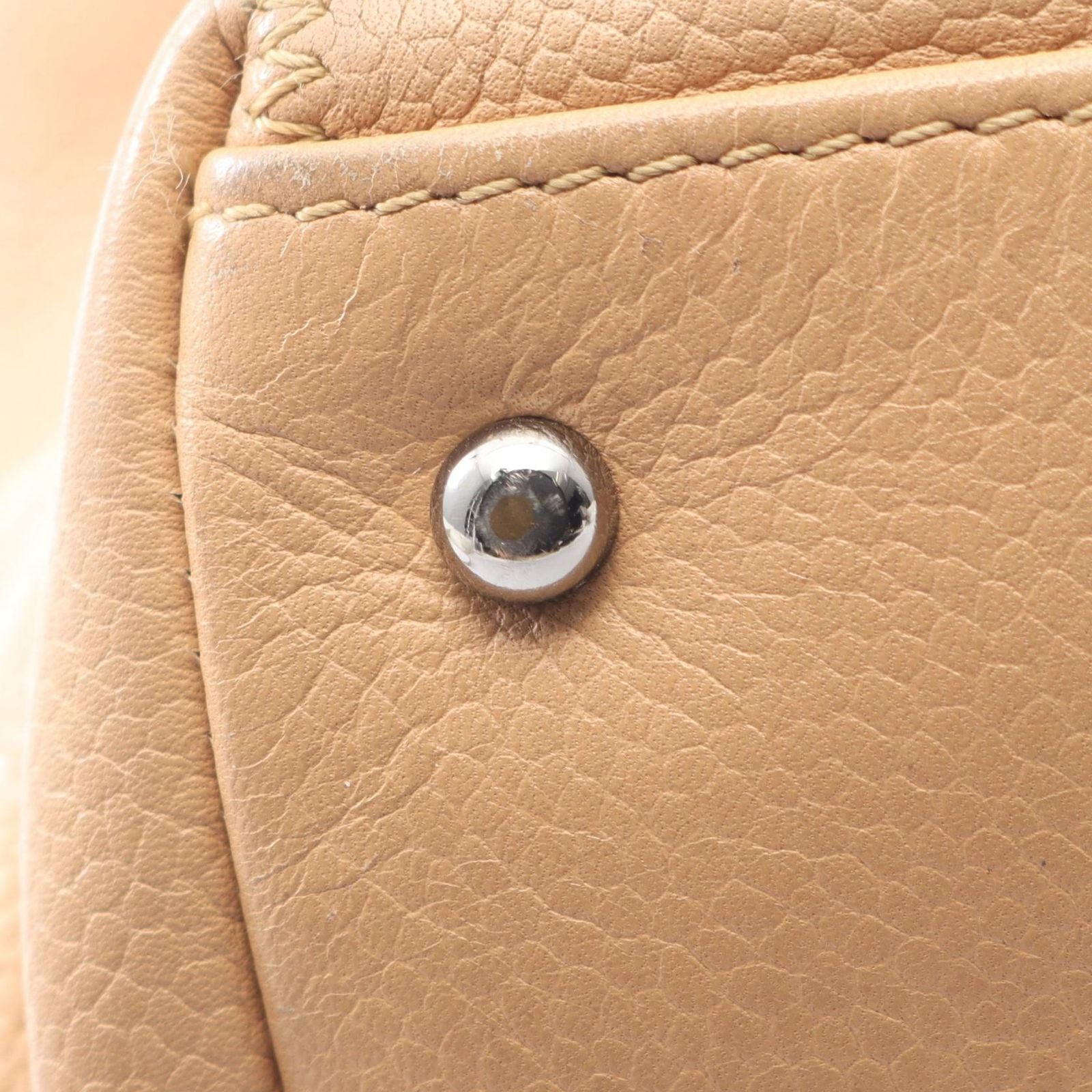 Chanel Choco Bar Beige Caviar Leather Handbag — view 8