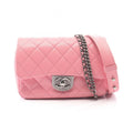 Chanel Shoulder Bag Quilted 2-Way Pink Leather Chain