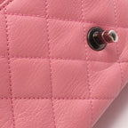Chanel Shoulder Bag Quilted 2-Way Pink Leather Chain — view 7