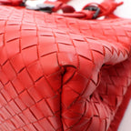 Bottega Veneta Intrecciato Small Rome 2-Way Red Leather Shoulder Bag — view 7
