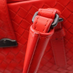 Bottega Veneta Intrecciato Small Rome 2-Way Red Leather Shoulder Bag — view 5