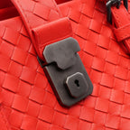 Bottega Veneta Intrecciato Small Rome 2-Way Red Leather Shoulder Bag — view 8