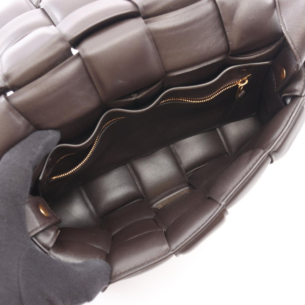 Bottega Veneta Shoulder Bag Padded Cassette Intrecciato Brown Leather — view 3