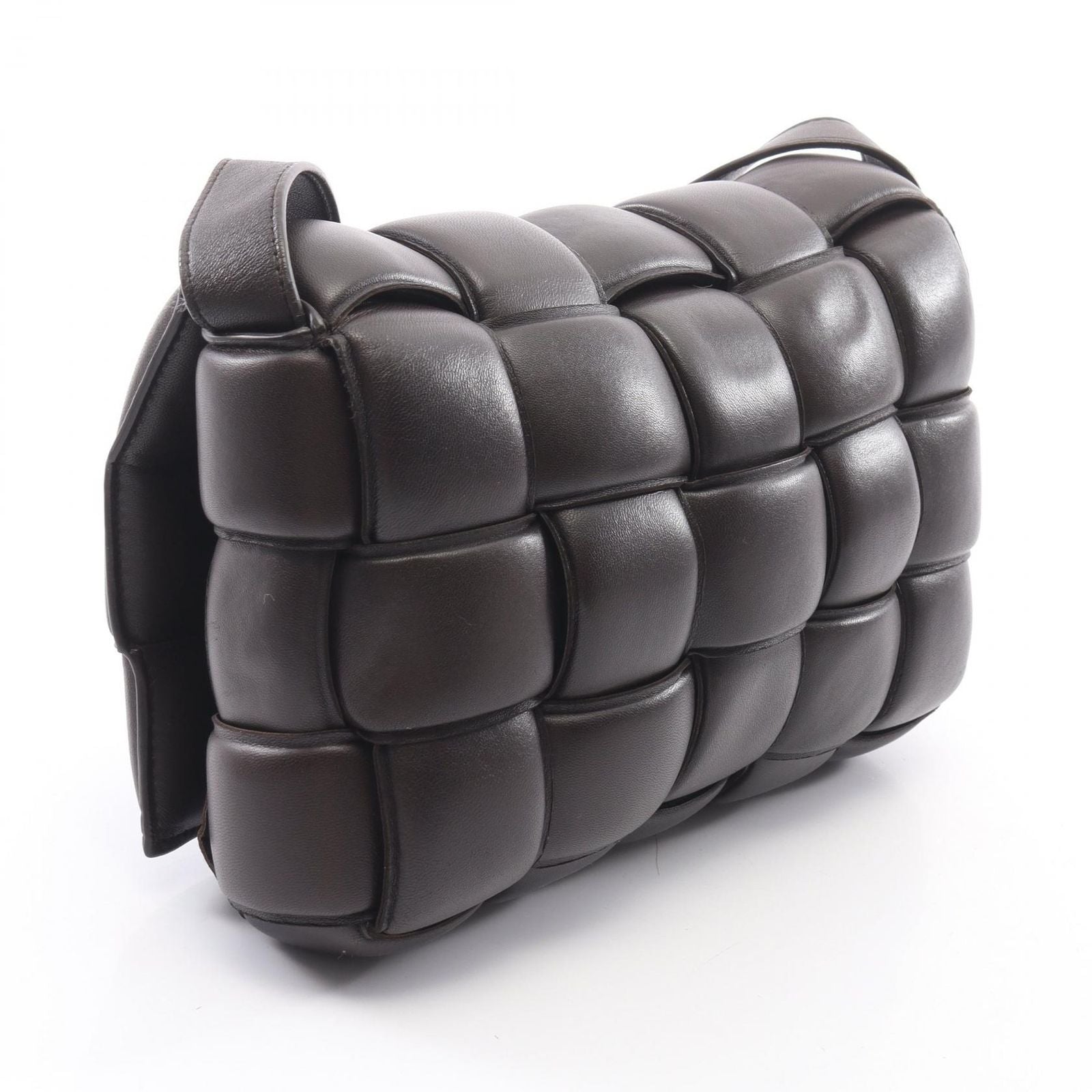 Bottega Veneta Shoulder Bag Padded Cassette Intrecciato Brown Leather — view 2