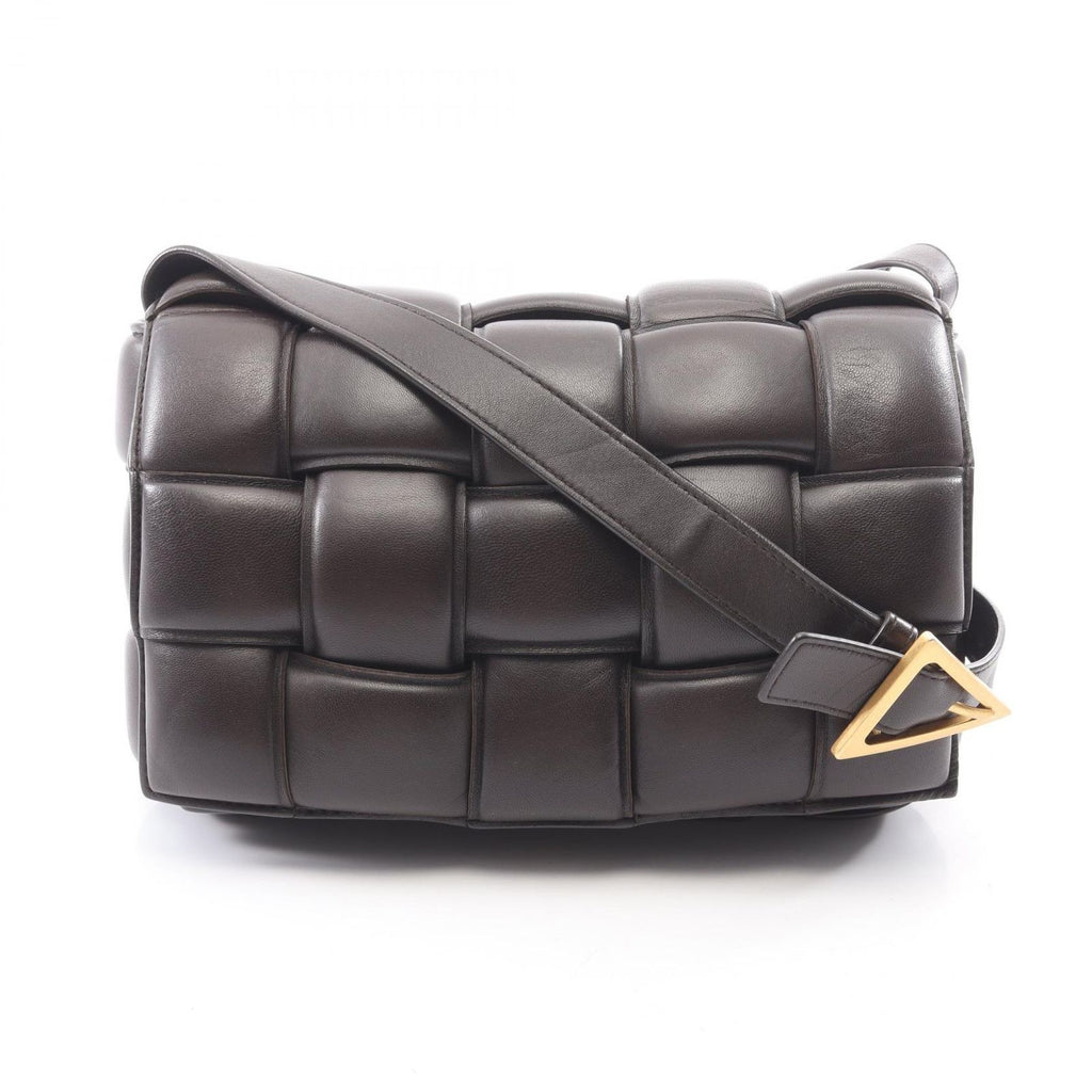 Bottega Veneta Shoulder Bag Padded Cassette Intrecciato Brown Leather