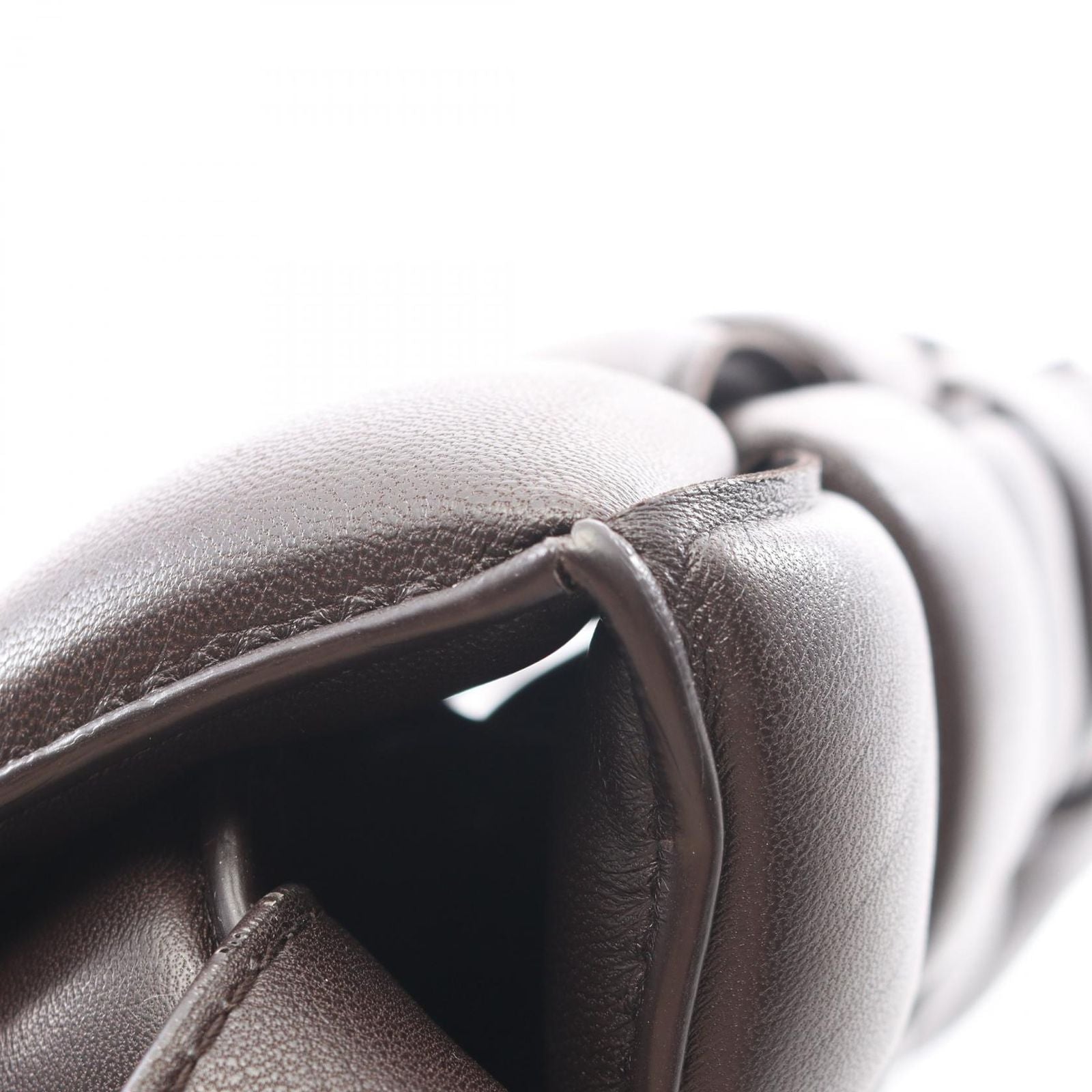 Bottega Veneta Shoulder Bag Padded Cassette Intrecciato Brown Leather — view 8