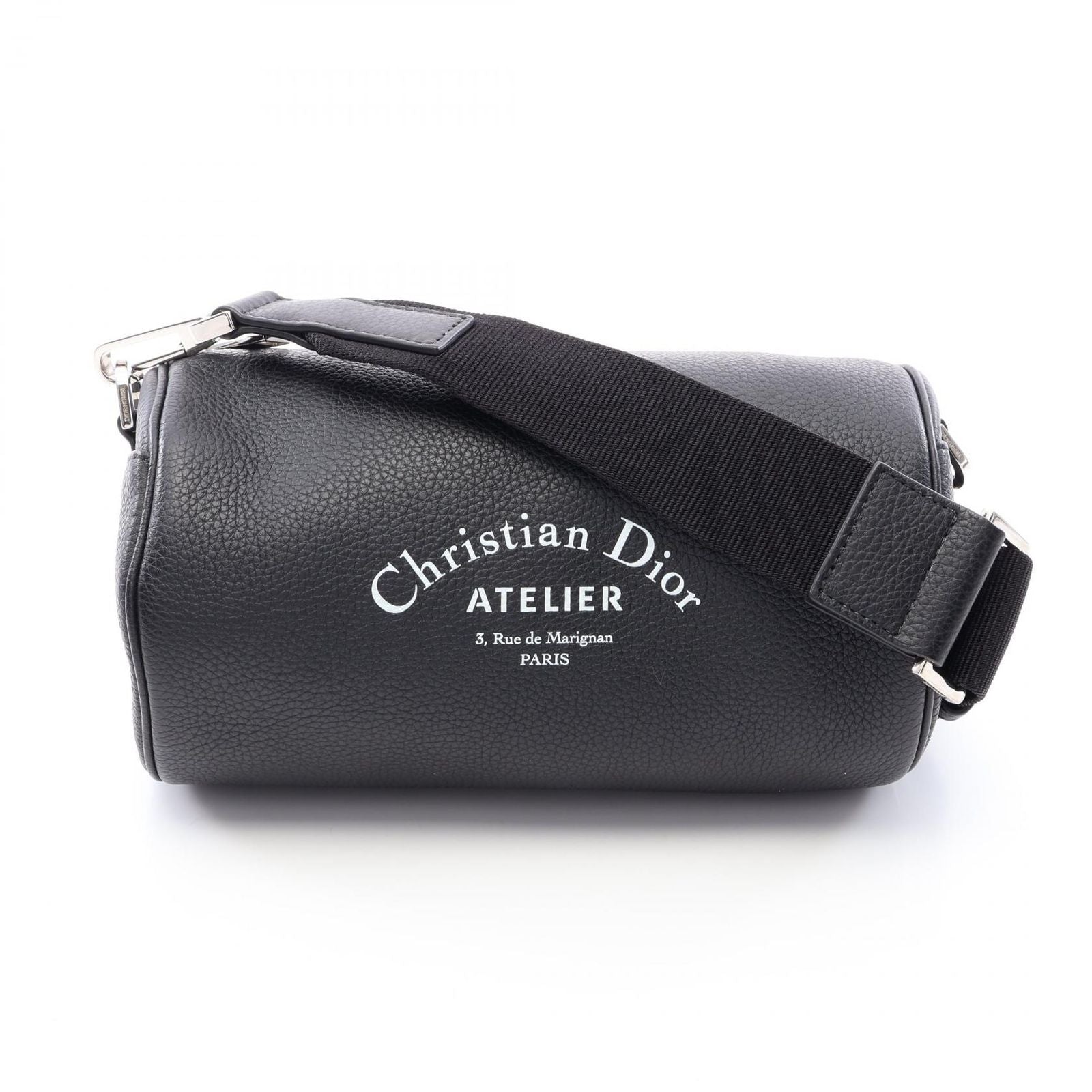 Dior Homme Shoulder Bag Atelier Roller Black Leather