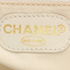 Chanel CC Logo Wood Like White Caviar Leather CC Bag — view 4