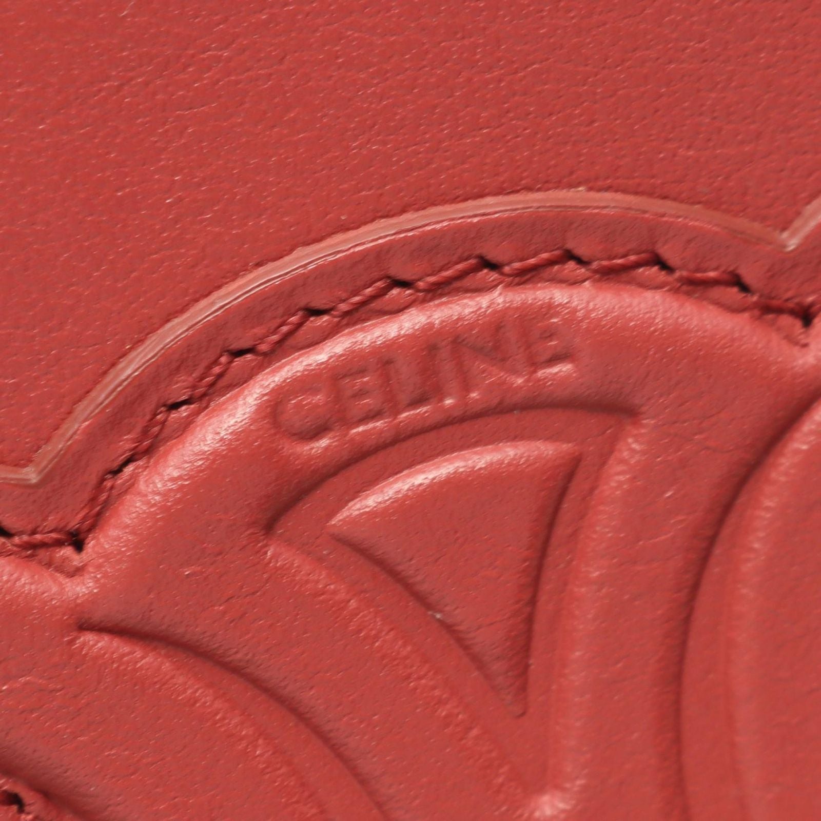 Celine Shoulder Bag Cuir Triomphe Small Box Rouge Leather — view 4