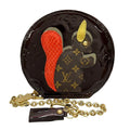 Louis Vuitton Coin Purse Monogram Vernis Port Monecruille Leather with Amarante