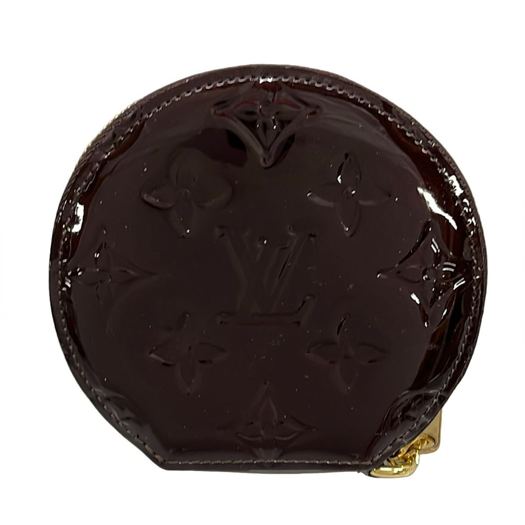 Louis Vuitton Coin Purse Monogram Vernis Port Monecruille Leather with Amarante — view 2
