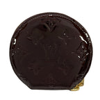 Louis Vuitton Coin Purse Monogram Vernis Port Monecruille Leather with Amarante — view 2