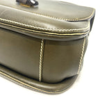 Gucci Turnlock Bamboo 000 406 Leather Khaki Handbag — view 6