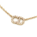 Dior Clair D Lune de Necklace White Crystal CD Signature Gold