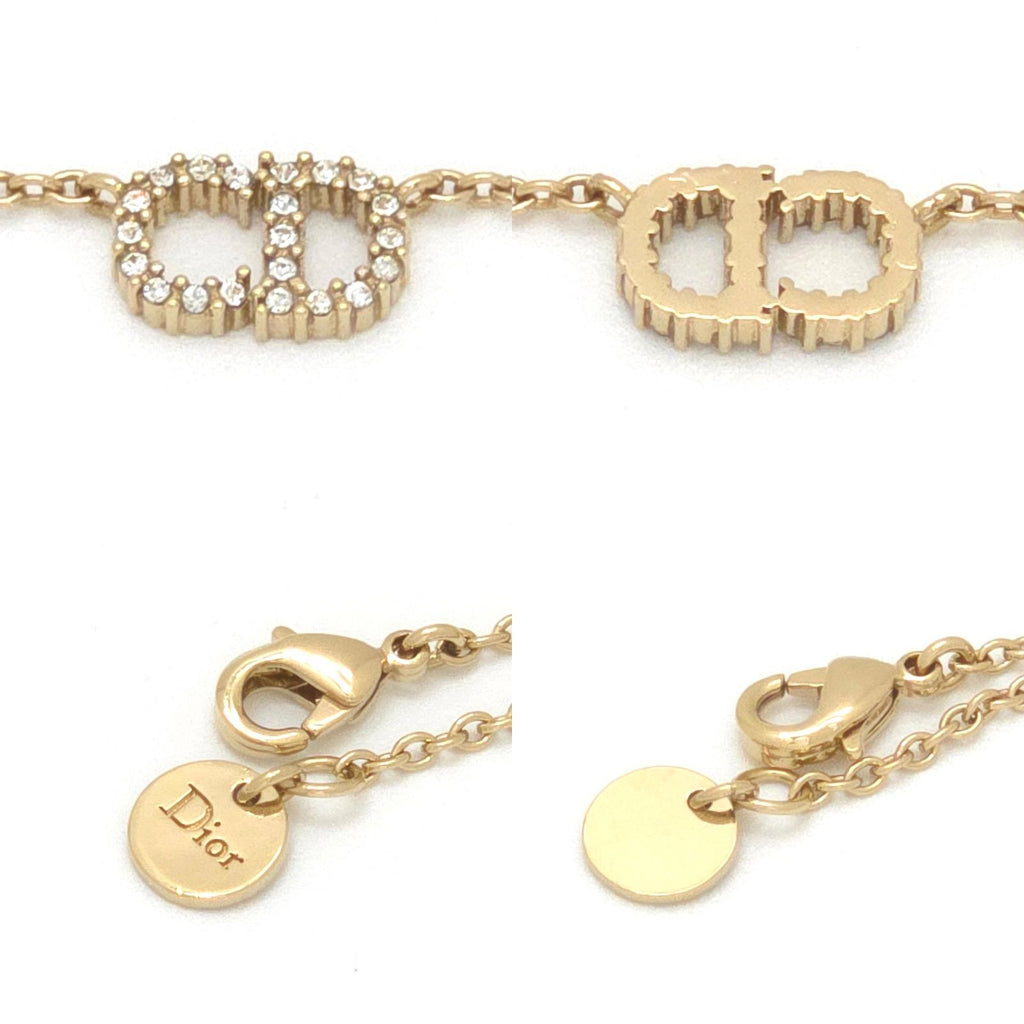 Dior Clair D Lune de Necklace White Crystal CD Signature Gold — view 6
