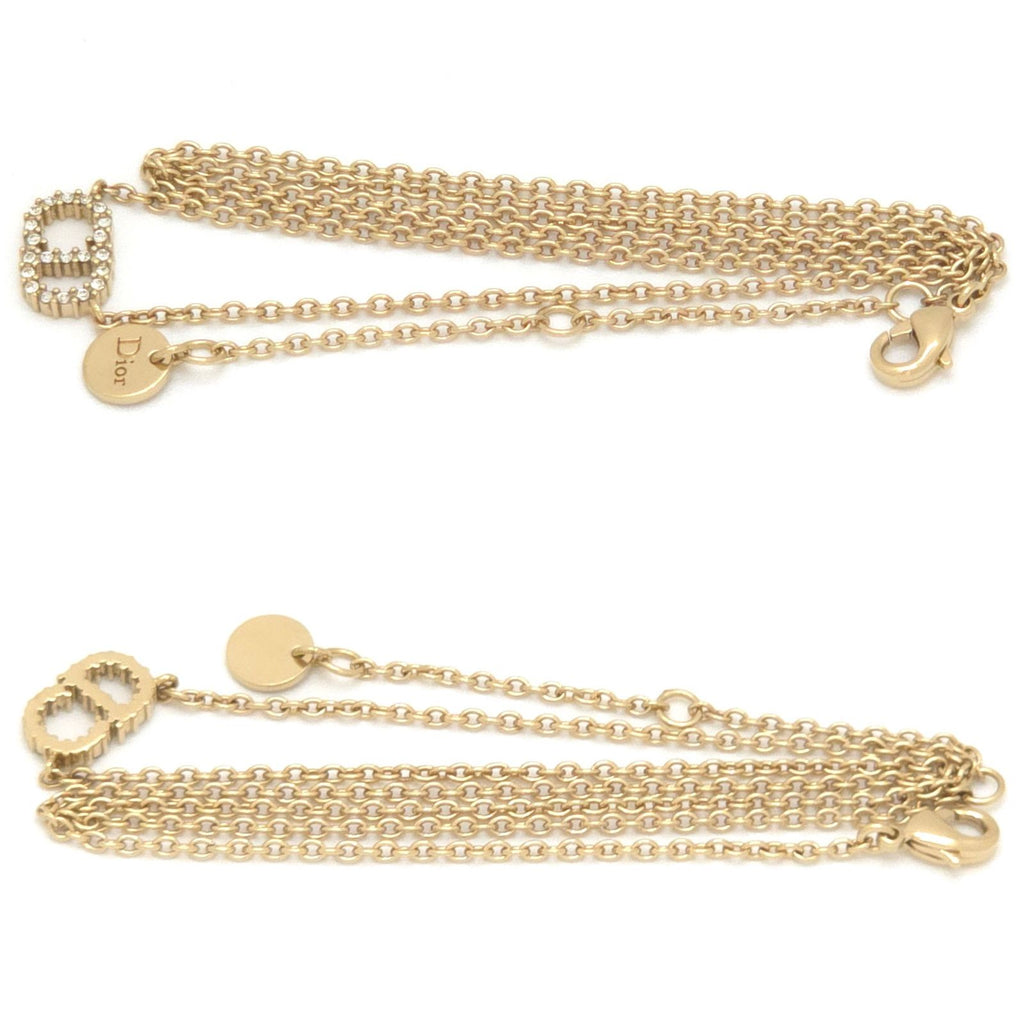 Dior Clair D Lune de Necklace White Crystal CD Signature Gold — view 5
