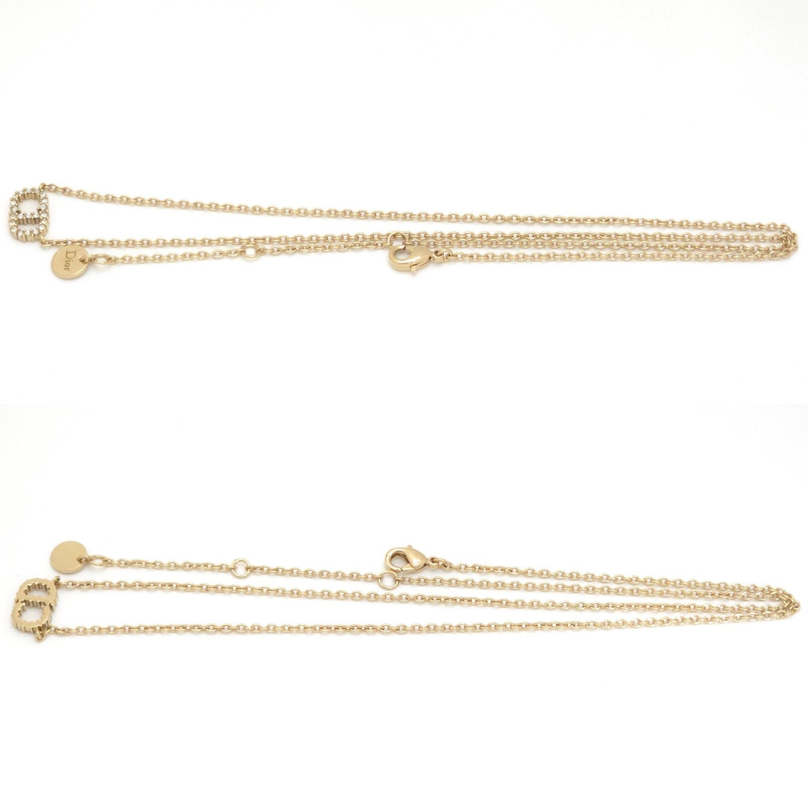 Dior Clair D Lune de Necklace White Crystal CD Signature Gold — view 4