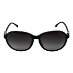 Chanel Sunglasses CC Logo Black Silver Eyewear — view 3