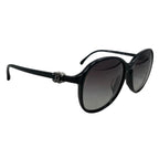 Chanel Sunglasses CC Logo Black Silver Eyewear — view 2