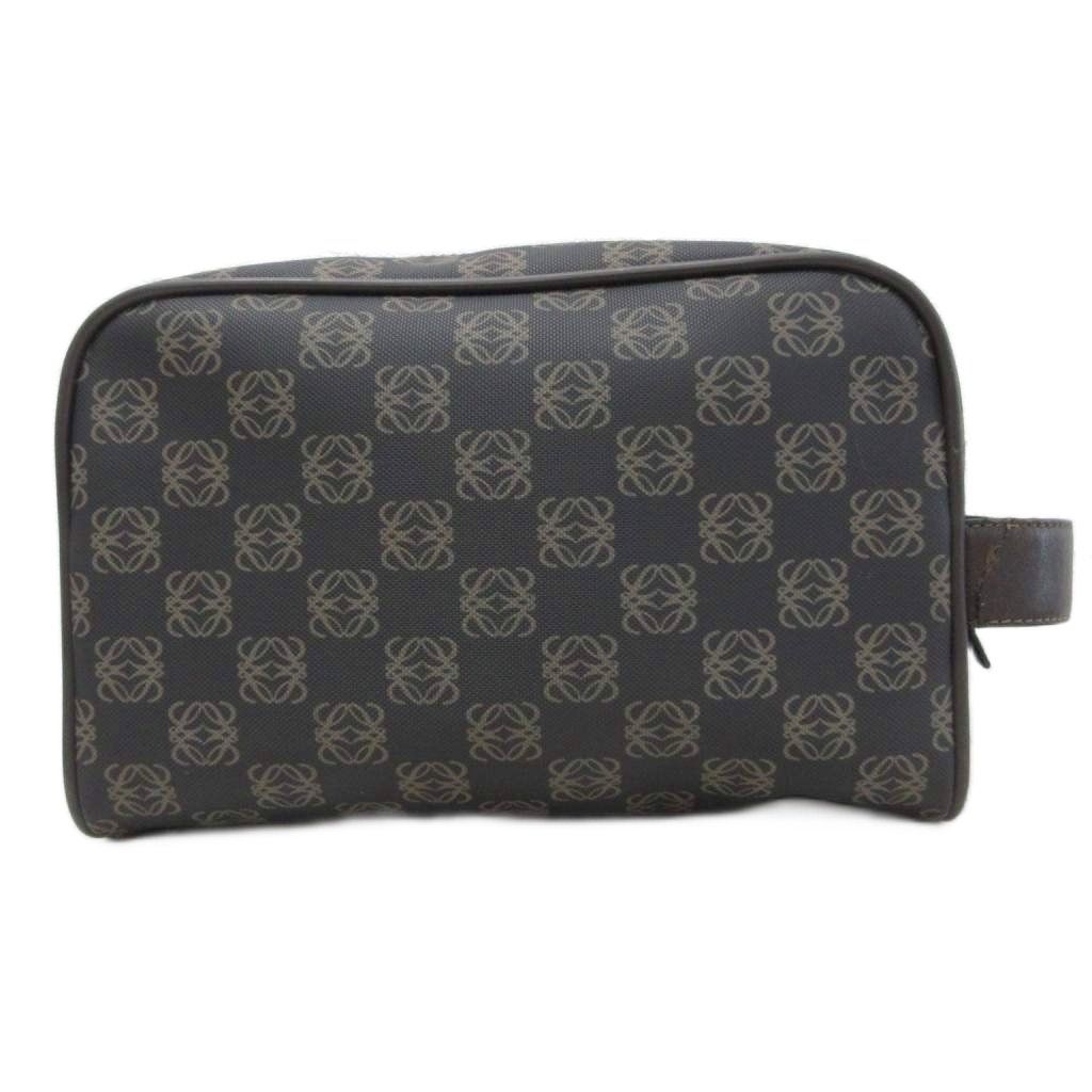 Loewe Anagram Clutch All Over Pattern Dark Gray