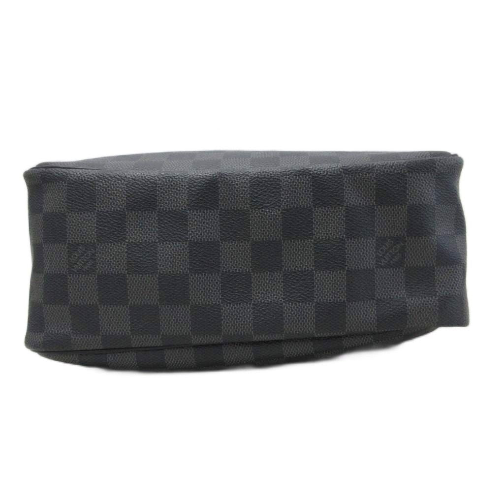 Louis Vuitton Toilet Pouch Damier Graphite Clutch All Over Pattern Black Gray — view 5