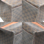 Celine Macadam Shoulder Tote Bag Brown Leather — view 7