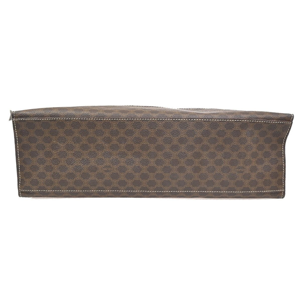 Celine Macadam Shoulder Tote Bag Brown Leather — view 6