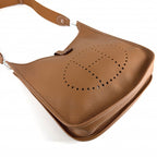 Hermes For Shoulder Bag Evelyne PM 3 Crossbody Leather Brown Silver Vintage — view 3