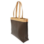 Celine Macadam Shoulder Tote Bag Brown Leather — view 4