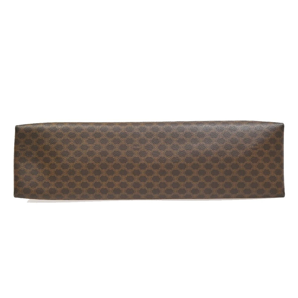 Celine Macadam Shoulder Tote Bag Brown Leather — view 6