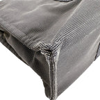 Hermes M Canvas Handbag Her Line MM Tote Gray — view 6