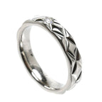 Chanel Platinum Quilted Ring Diamond 48 Vintage — view 2