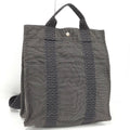 Hermes Her Line a Dos MM Backpack Nylon Canvas Gray